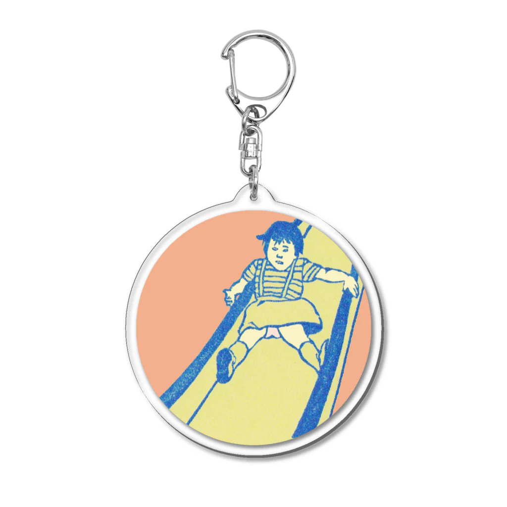 Y-C-PRINT-S-SHOPのすべり台・ガール・キーホルダー Acrylic Key Chain