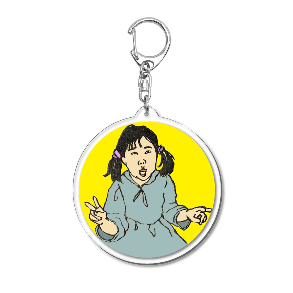 Y-C-PRINT-S-SHOPのちょけ・ガール・キーホルダー Acrylic Key Chain