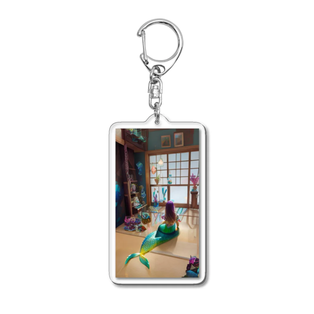 SNOOPYの子ども部屋の人魚姫 Acrylic Key Chain