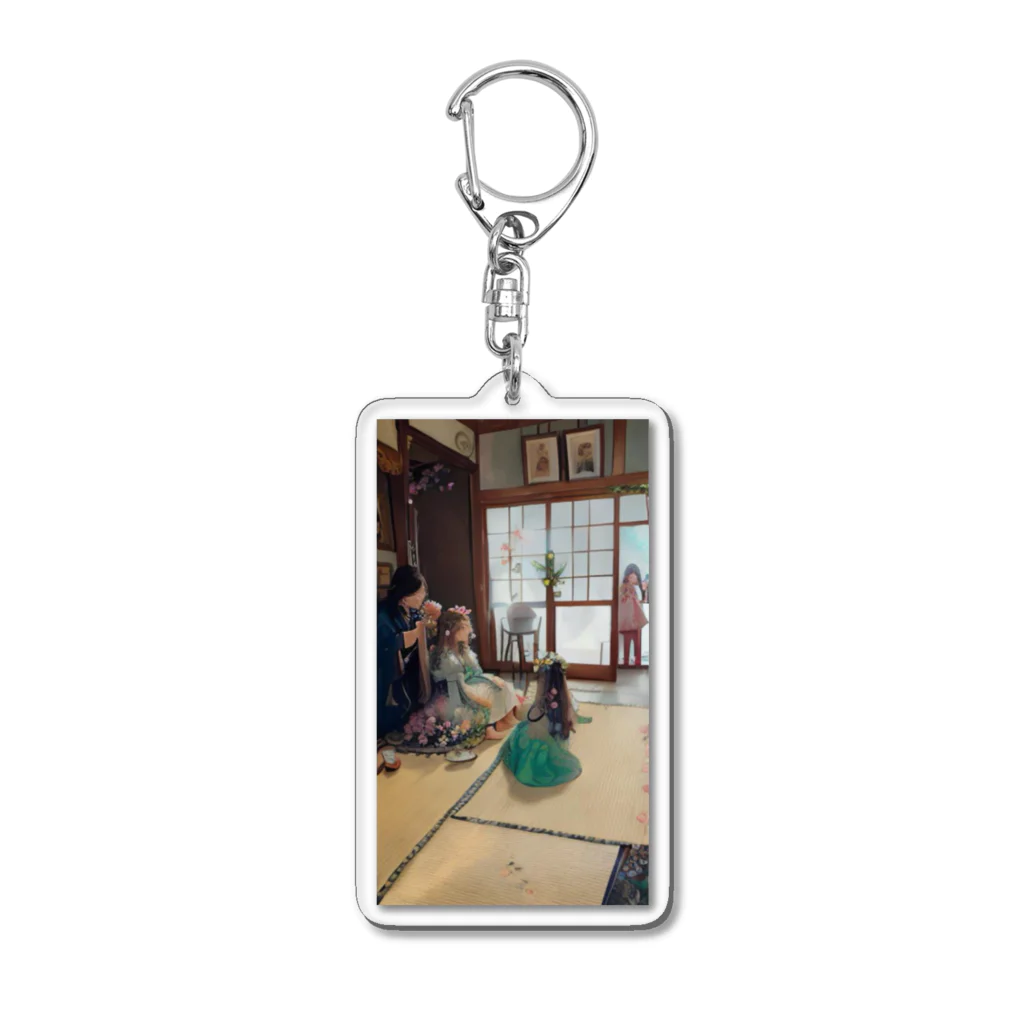 SNOOPYの子ども部屋のお姫様ごっこ Acrylic Key Chain