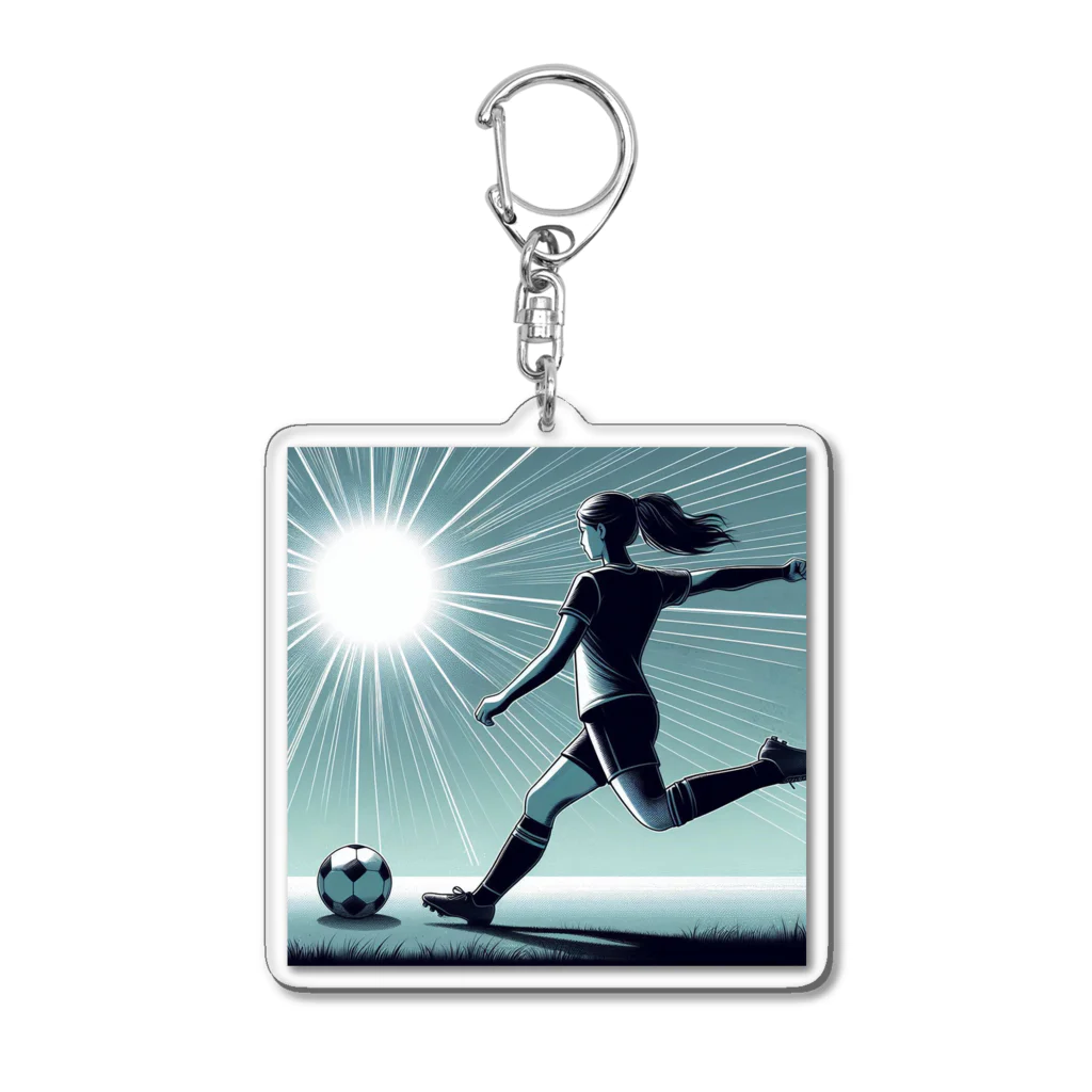 GUNSUNのサッカー少女 Acrylic Key Chain