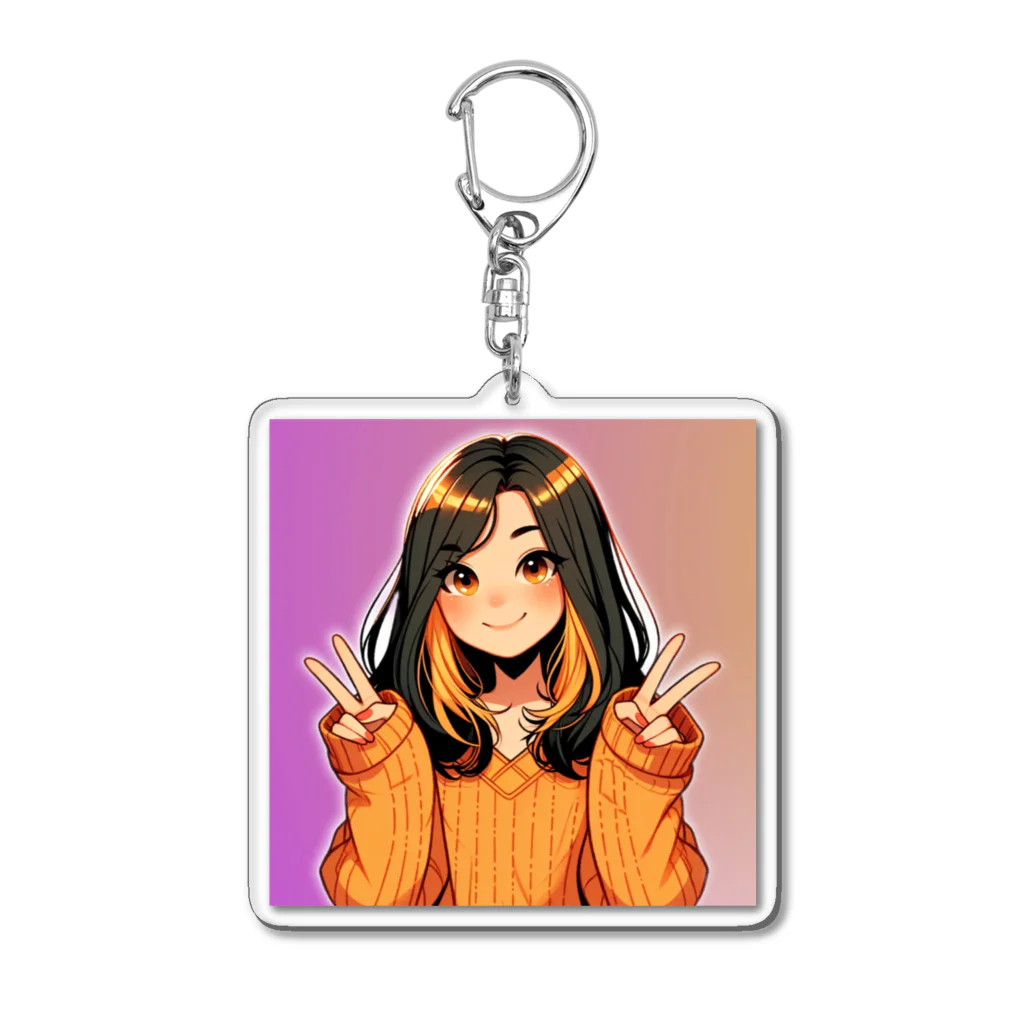 みゅーとのみゅーと背景アリ Acrylic Key Chain