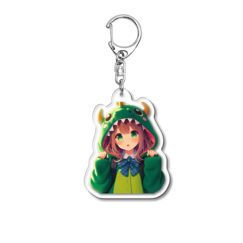 dramusumeのドラ娘！グリーン Acrylic Key Chain