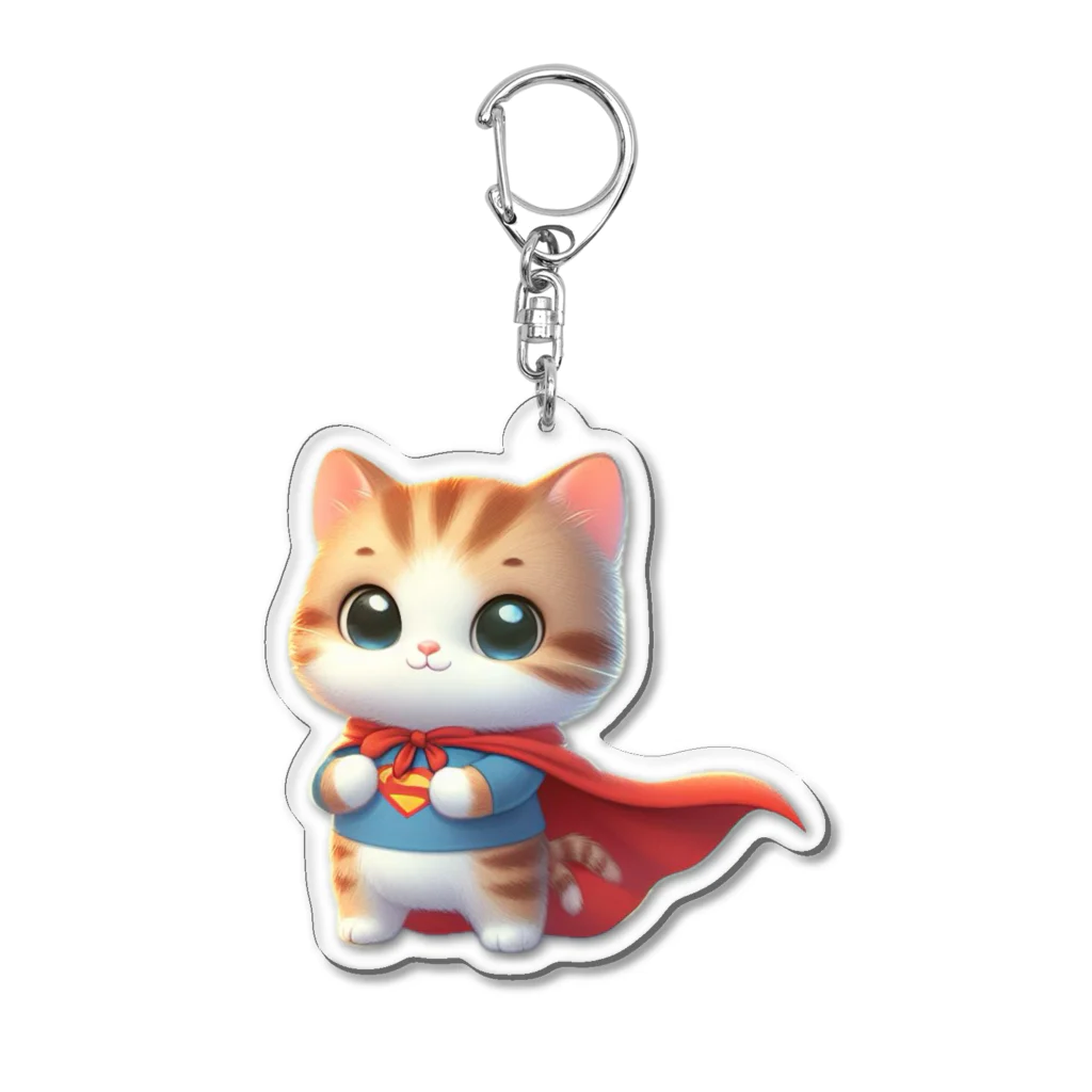 ichi_cocoのにゃんにゃんマン Acrylic Key Chain