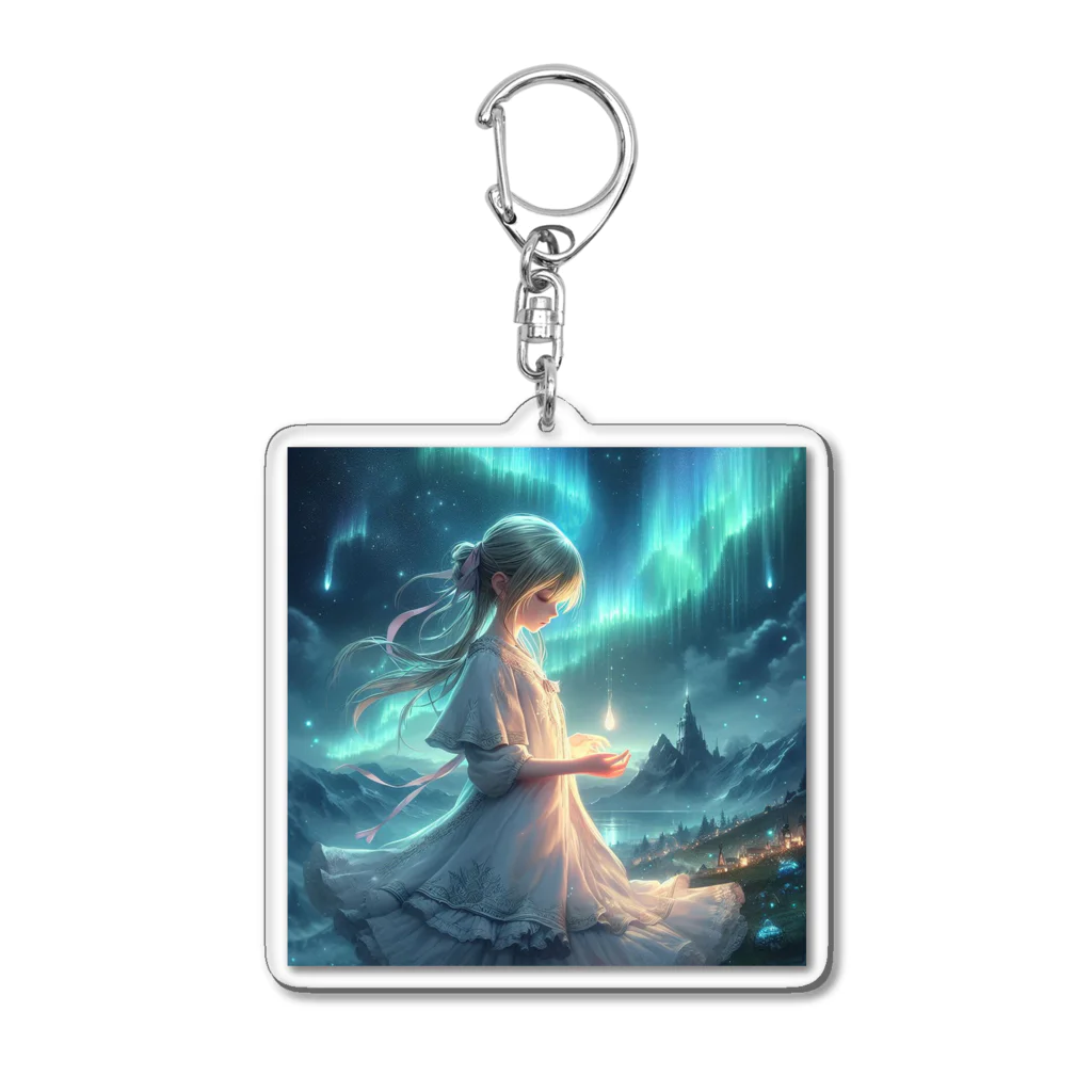 タマさくら商店街の空の雫と人形の女の子 Acrylic Key Chain