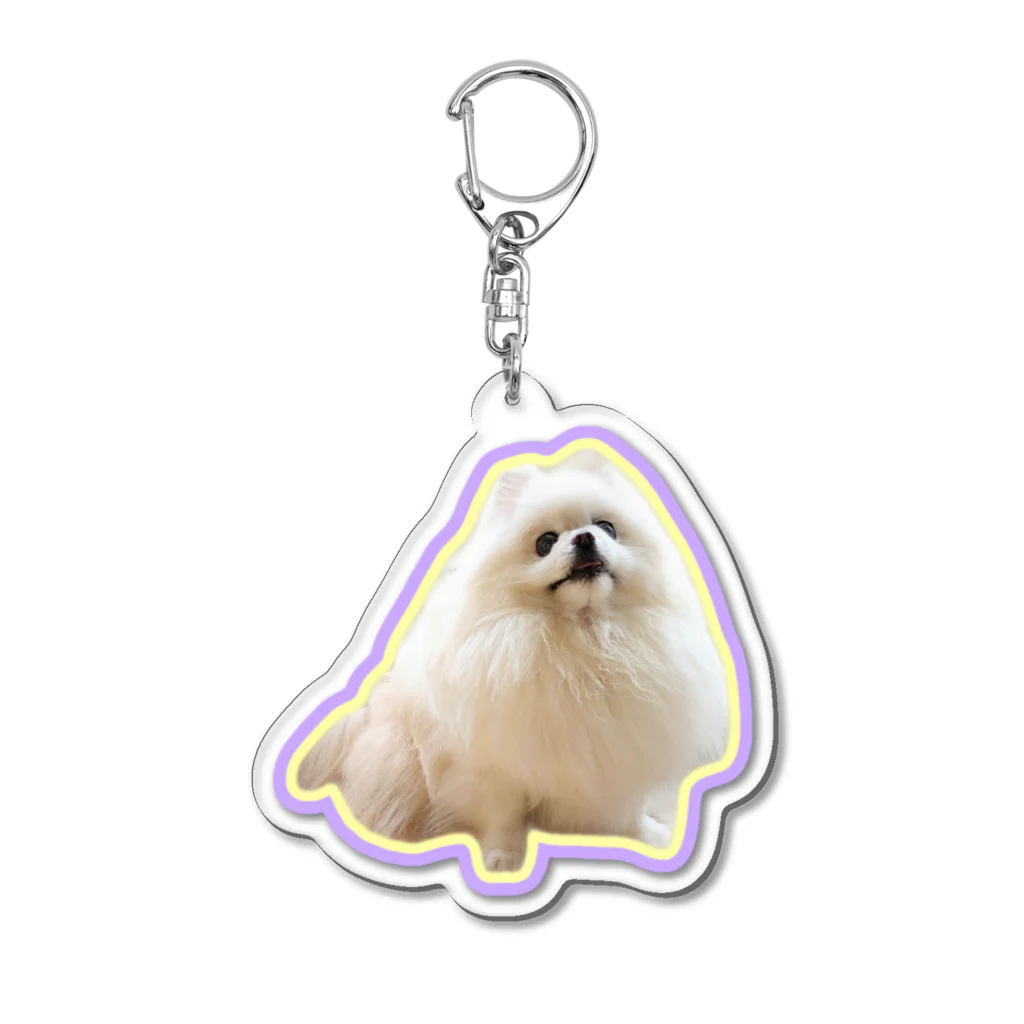 もふもふポメラニアンのふわぽめ Acrylic Key Chain