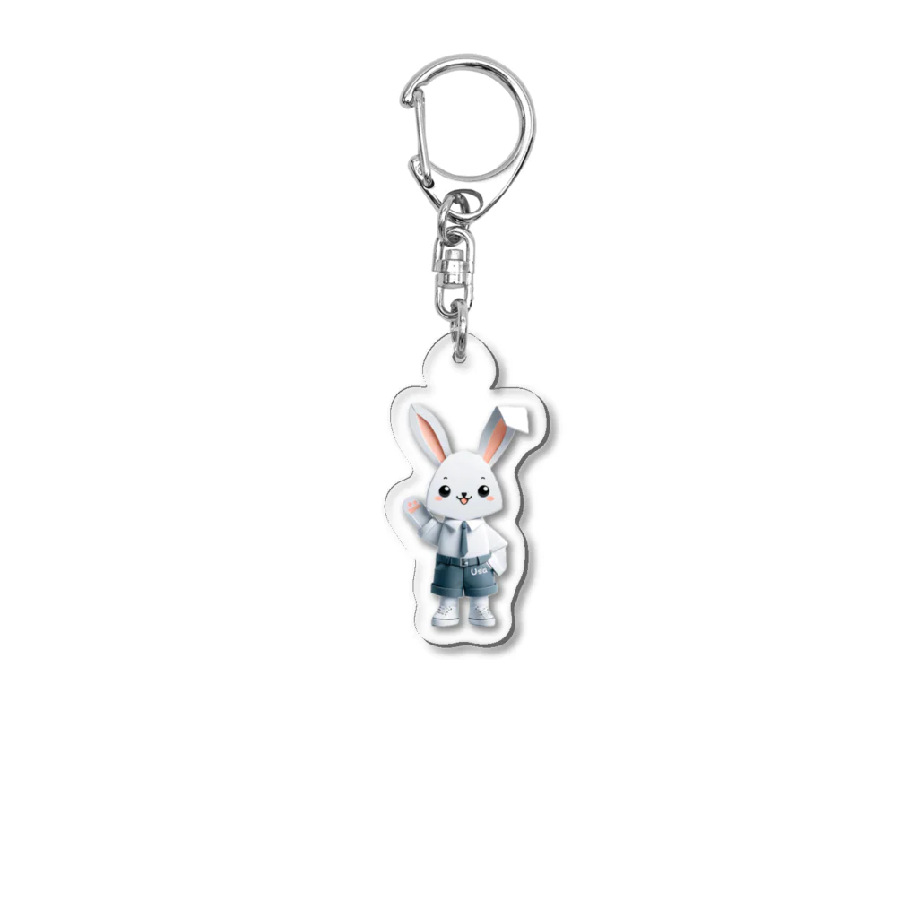 ウサのほっこりショップの折り紙ウサ Acrylic Key Chain