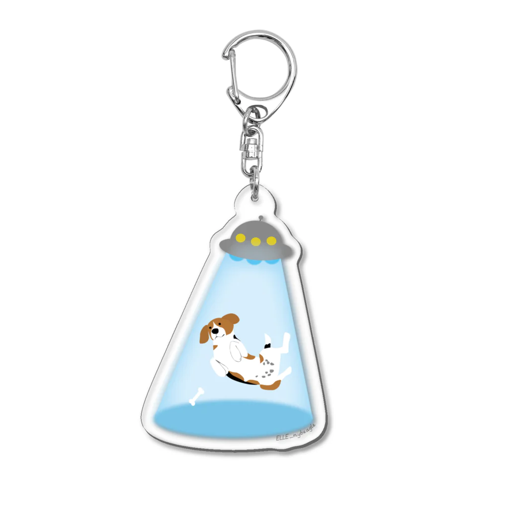 ELLE_mybeagleのアブダクト・ビーグル（２） Acrylic Key Chain