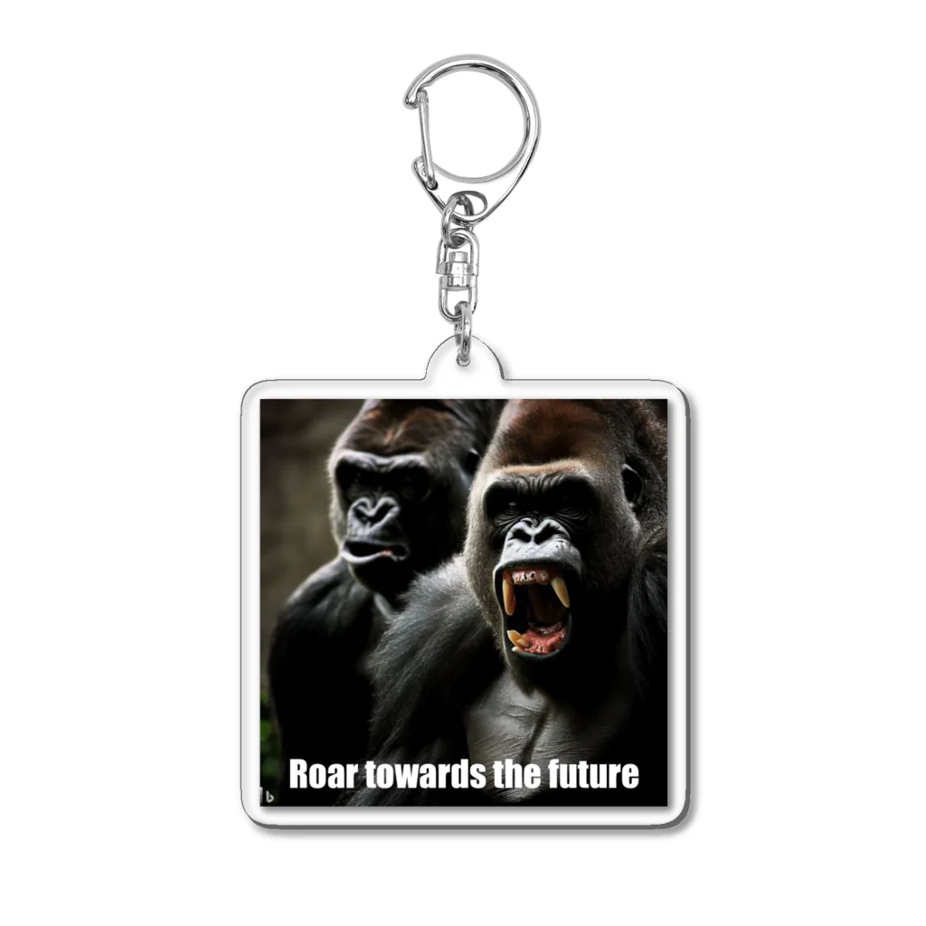 fling_shimizuの自由工房のRoaring Gorilla アクリルキーホルダー