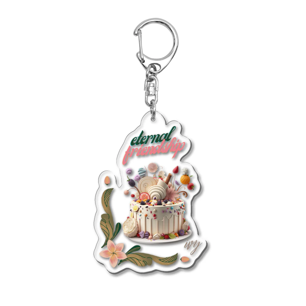 ivybloonのサプライズケーキ Acrylic Key Chain