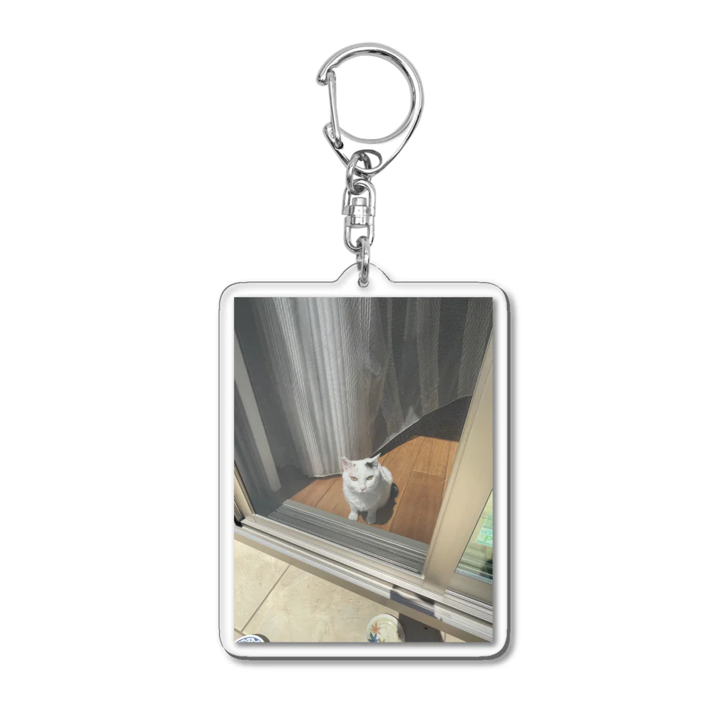 ねこやまさんの外をみるすず Acrylic Key Chain