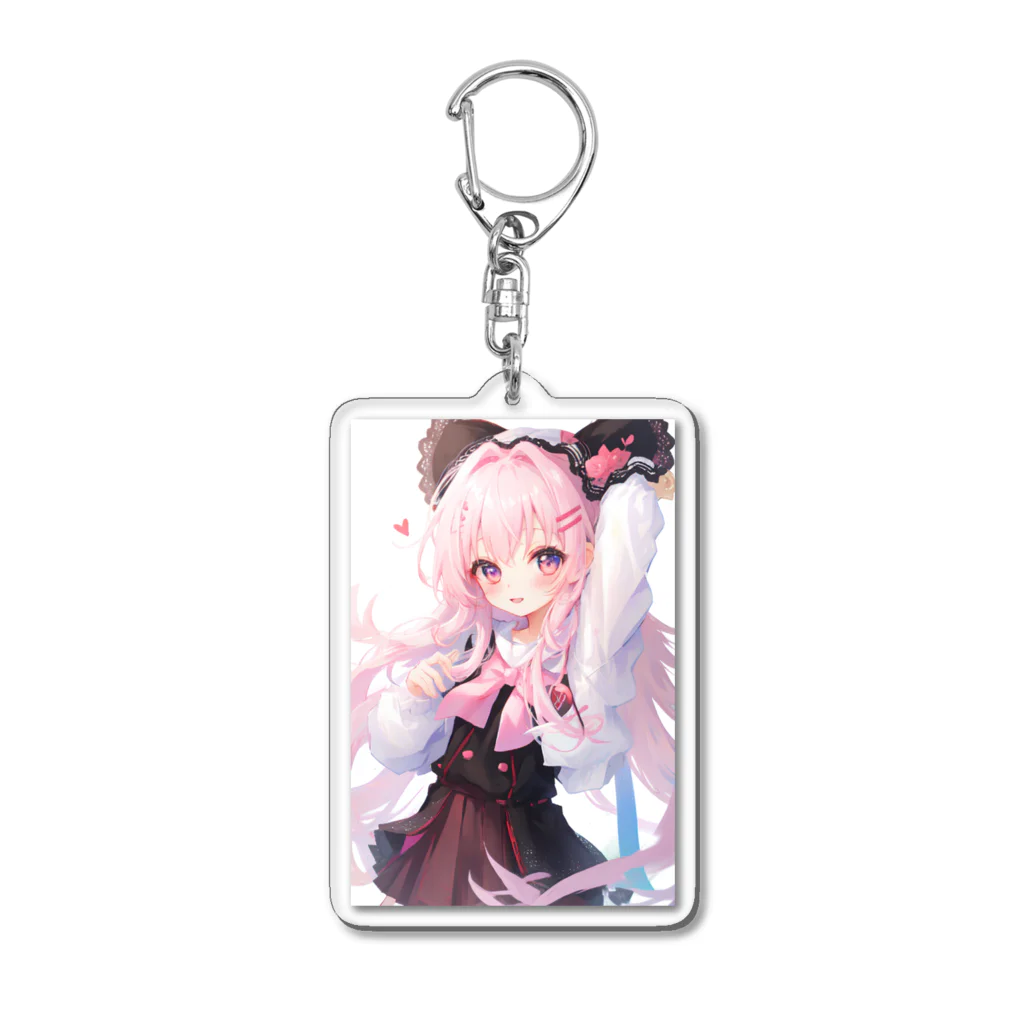 パステル愛アートのかわいい Acrylic Key Chain