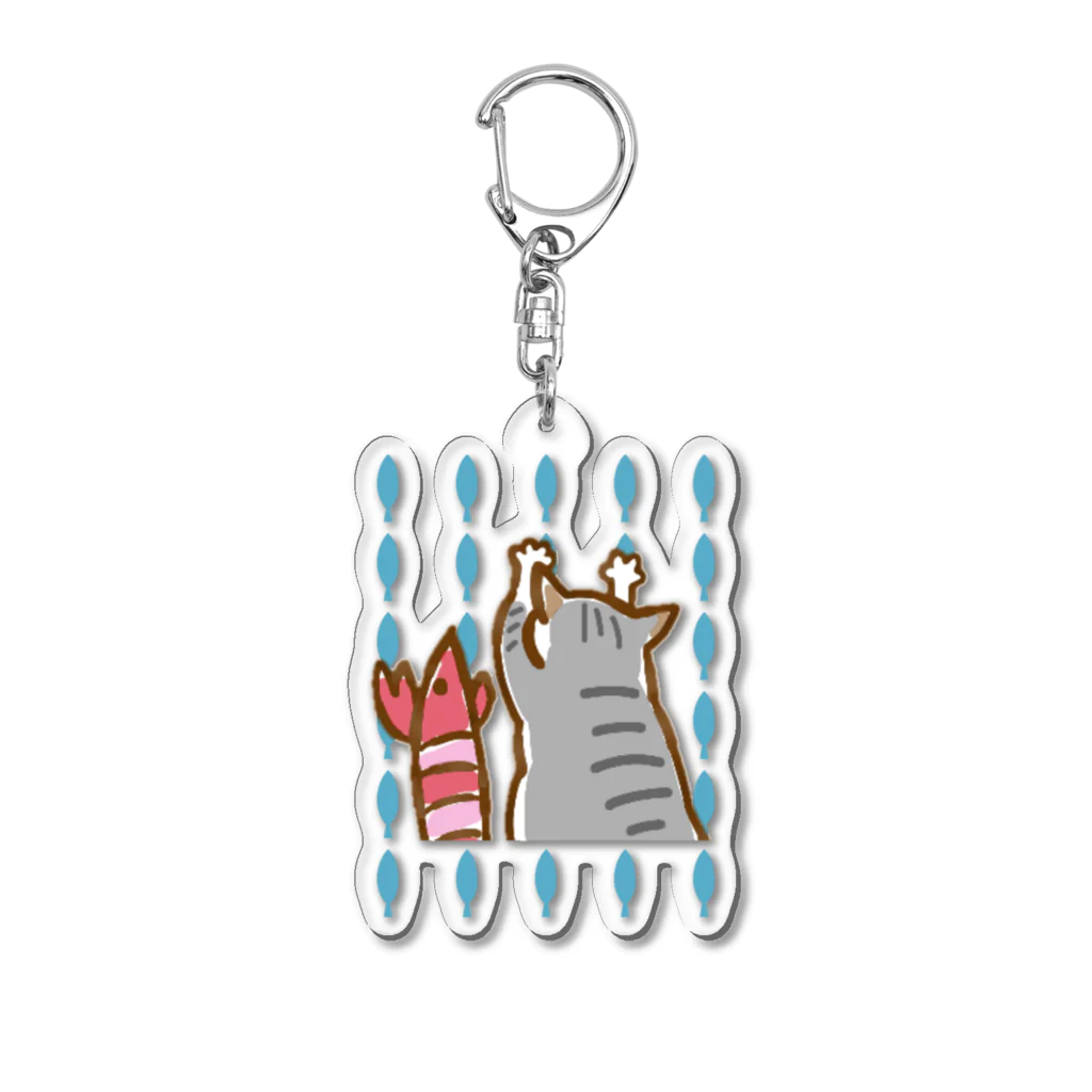 muitiのムイチとエビぐるみ(お魚ストライプ) Acrylic Key Chain