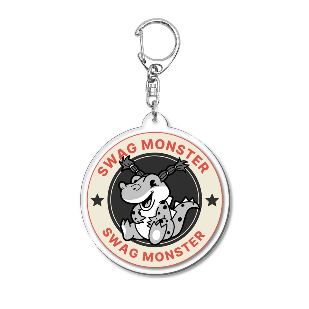 スワッグモンスターのSwag Monster　アクリルキーホルダー（モノクロアニメ風） Acrylic Key Chain