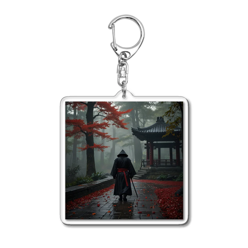 中村マコトの雨の中の侍2 Acrylic Key Chain