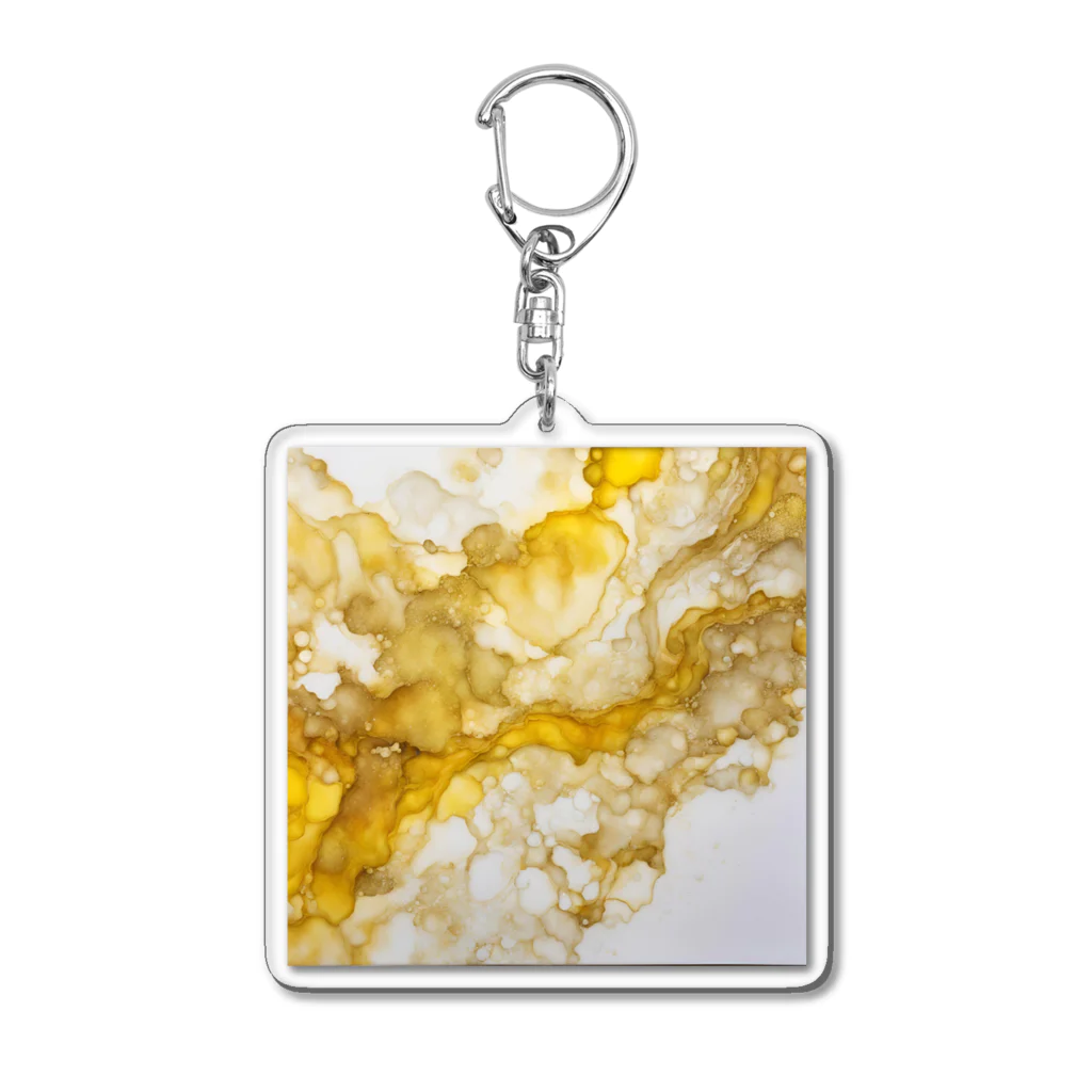 Haru_Pooh_のアルコールインクアート　-YELLOW- Acrylic Key Chain