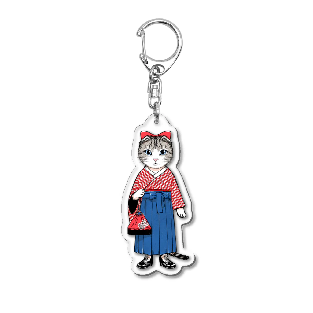 OKAYU_FACTORYのスコティッシュフォールドのハイカラさん Acrylic Key Chain