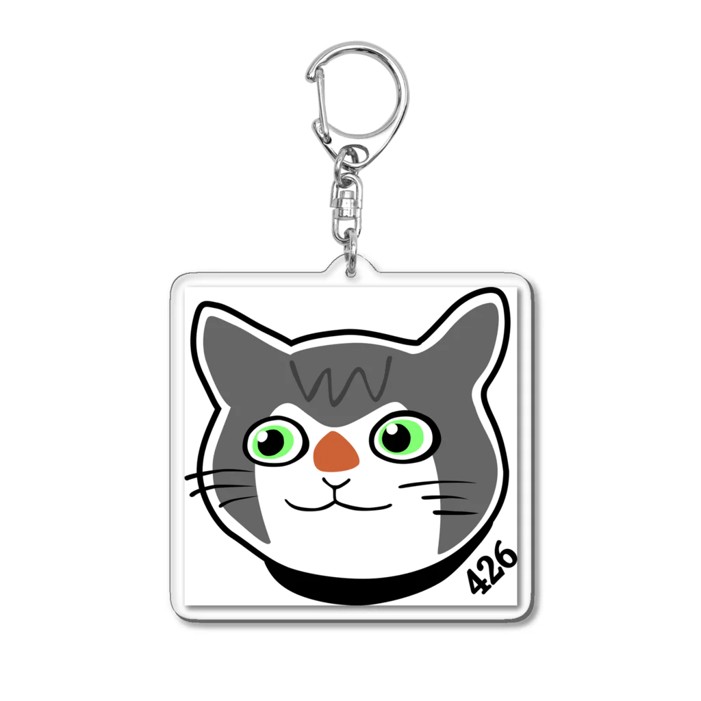 4621工務店のジムちゃんアクキー（グレー） Acrylic Key Chain