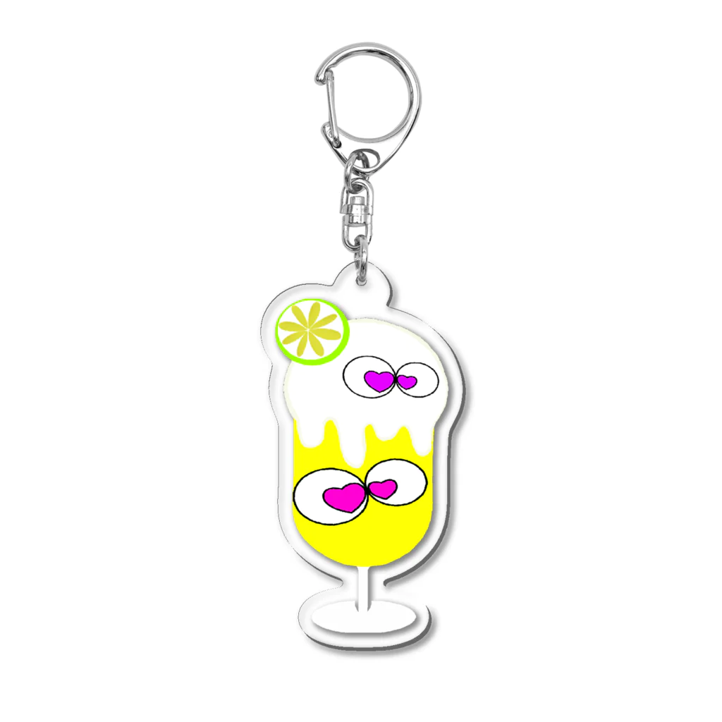 icecReamxsoda_nO_mOnsterのレモン ソーダ × モンスター 👀 Acrylic Key Chain