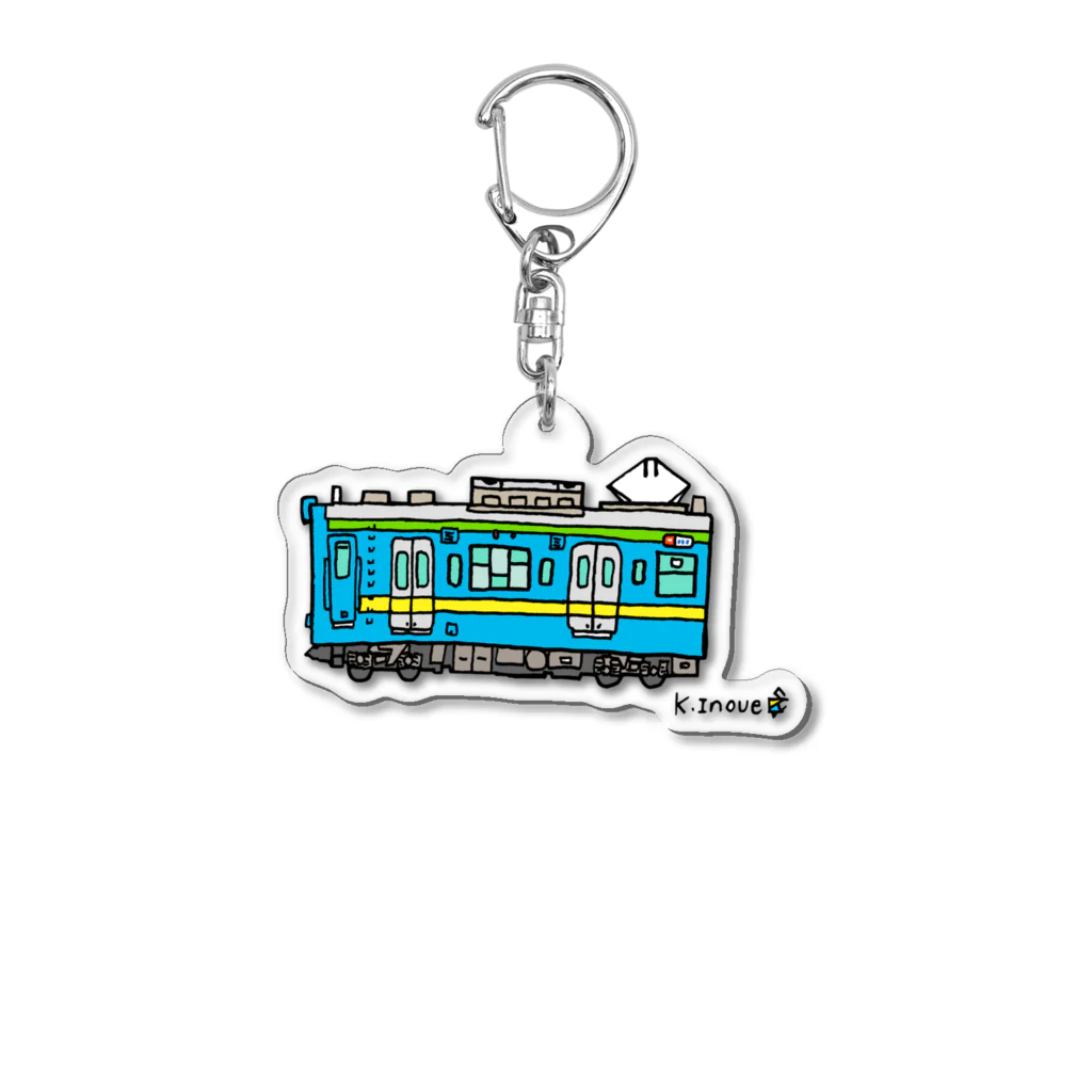 乗り物イラストレーター井上広大　オンラインショップのTRAINS commutertrain Acrylic Key Chain