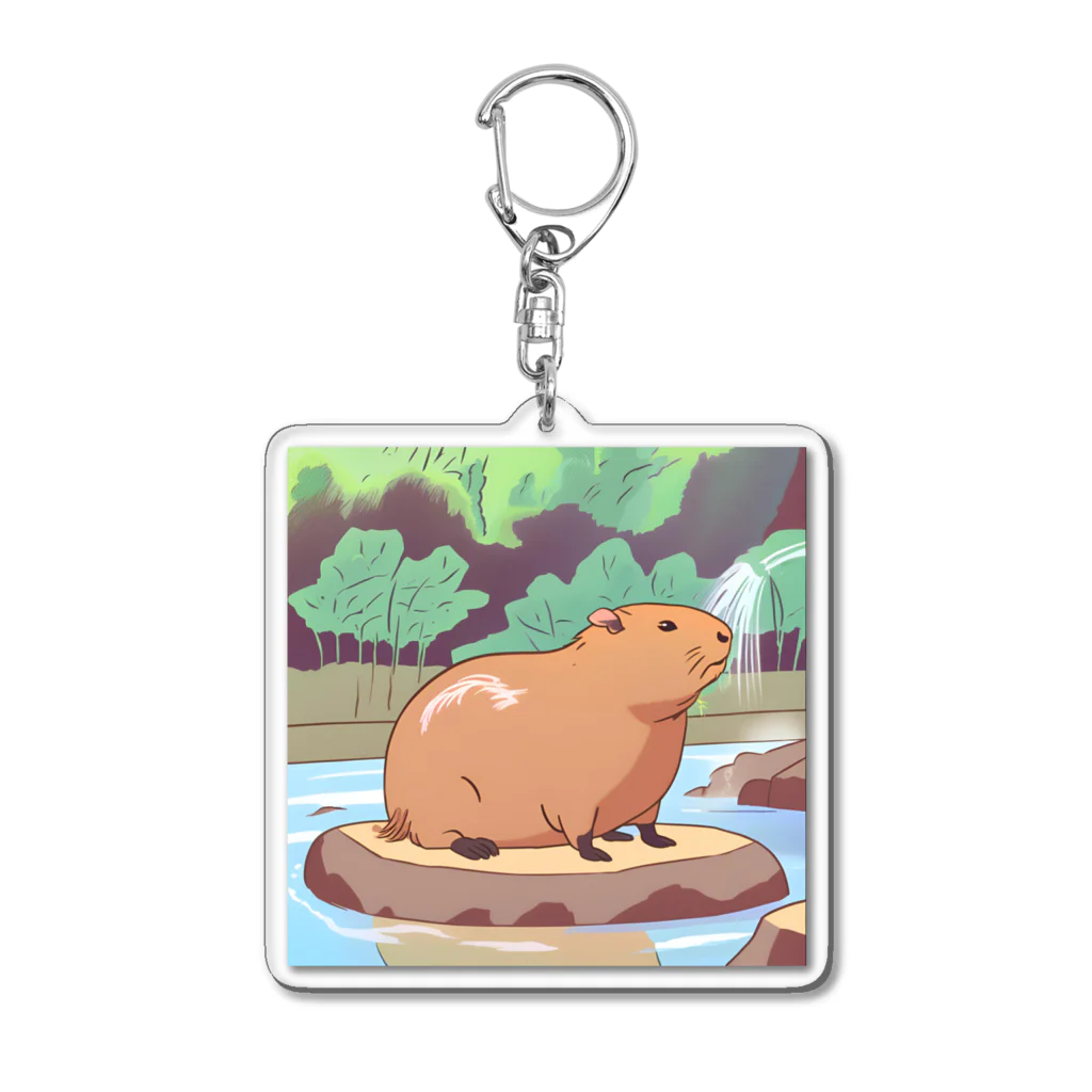 アマサキの癒しのアニメ調カピパラ Acrylic Key Chain