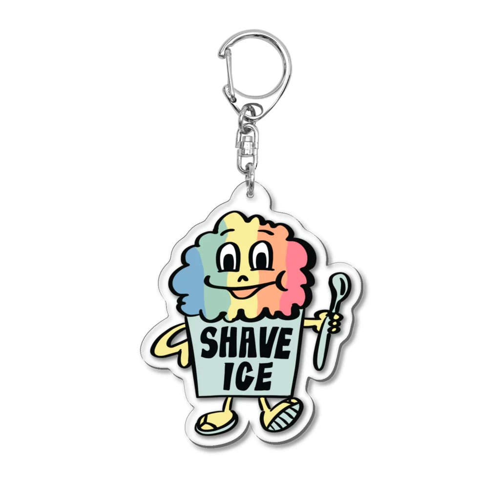 🌈 RAINBOW BEACH STORE 🌴のSHAVE ICE MEN Acrylic Key Chain