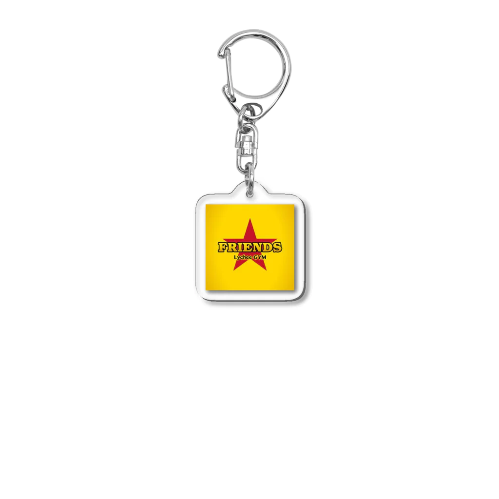 LycheeGYMのアクリルキーホルダー(イエロー) Acrylic Key Chain