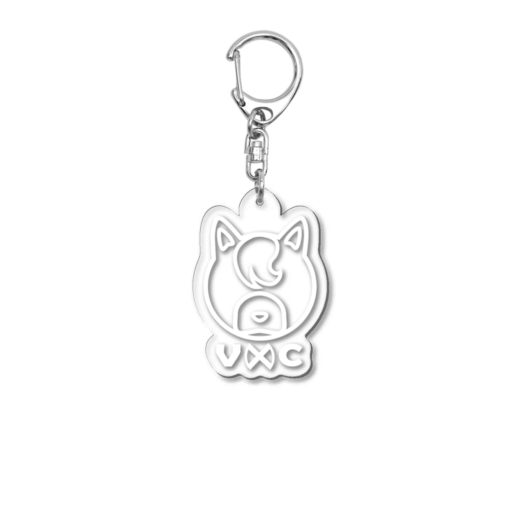 VIRTUAL CROSSのShiba Logo white  Acrylic Key Chain