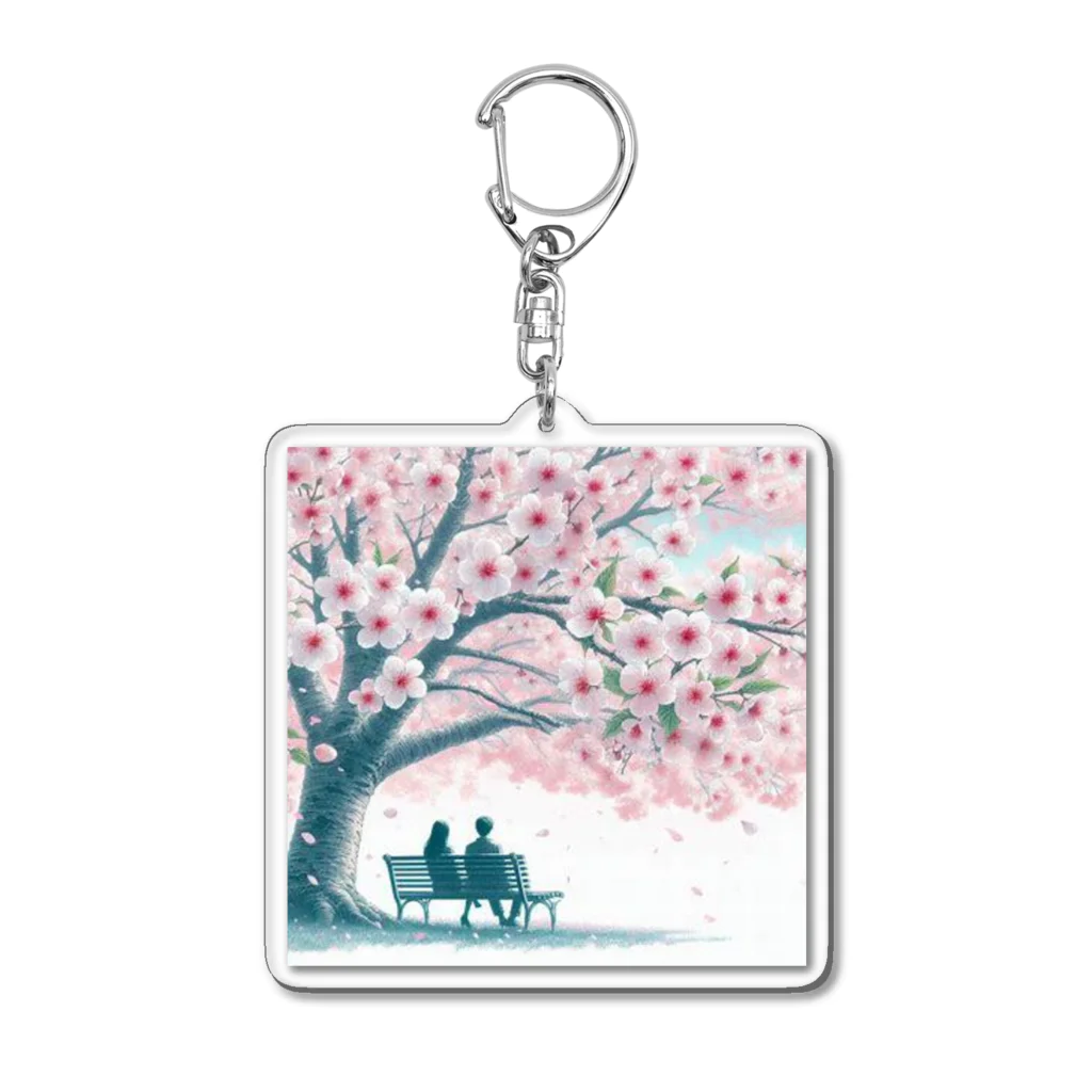 Rパンダ屋の「春風景グッズ」 Acrylic Key Chain