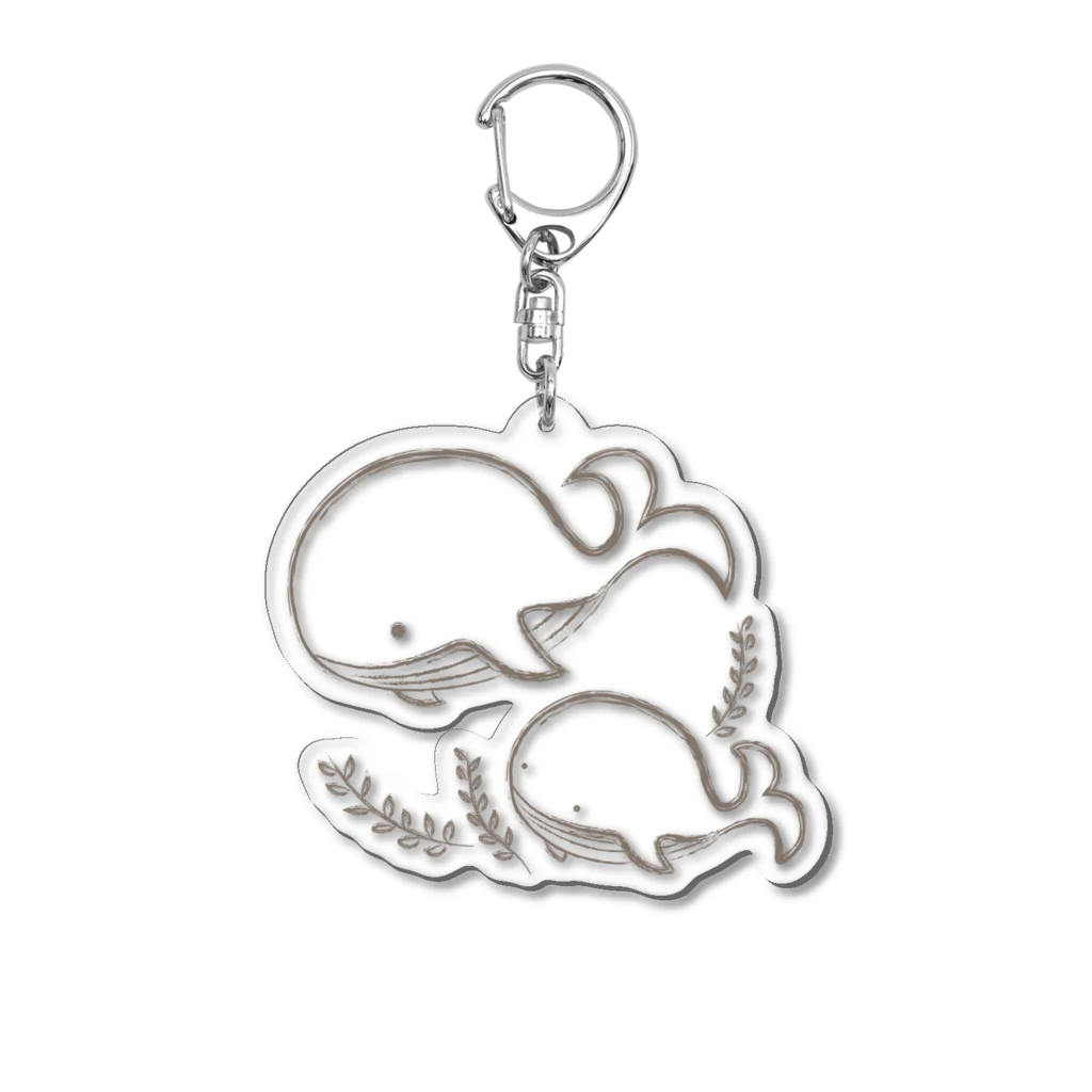 sari'sのクジラの親子 Acrylic Key Chain