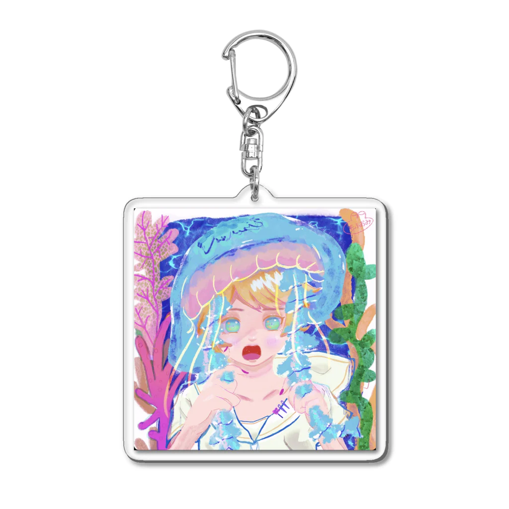 もふおみのJelly Fish Acrylic Key Chain