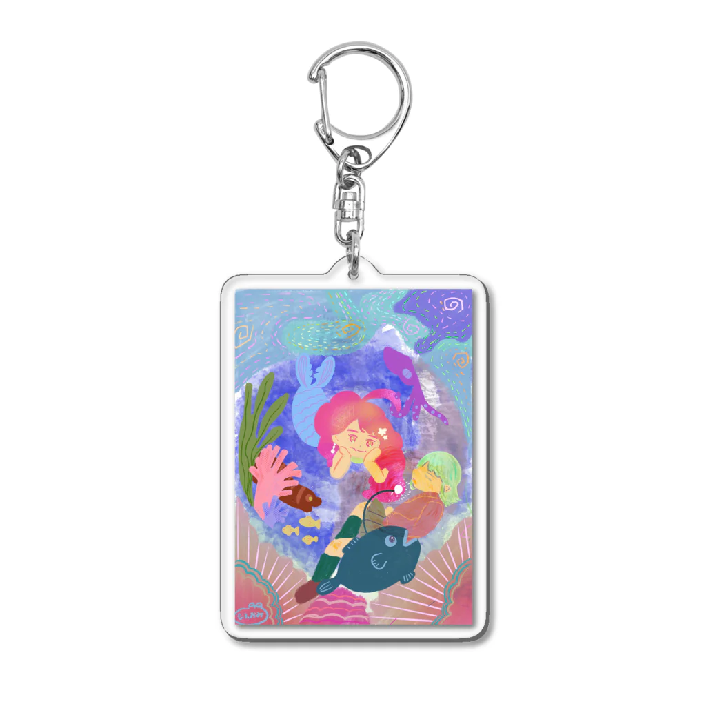 もふおみのマーメイド Acrylic Key Chain