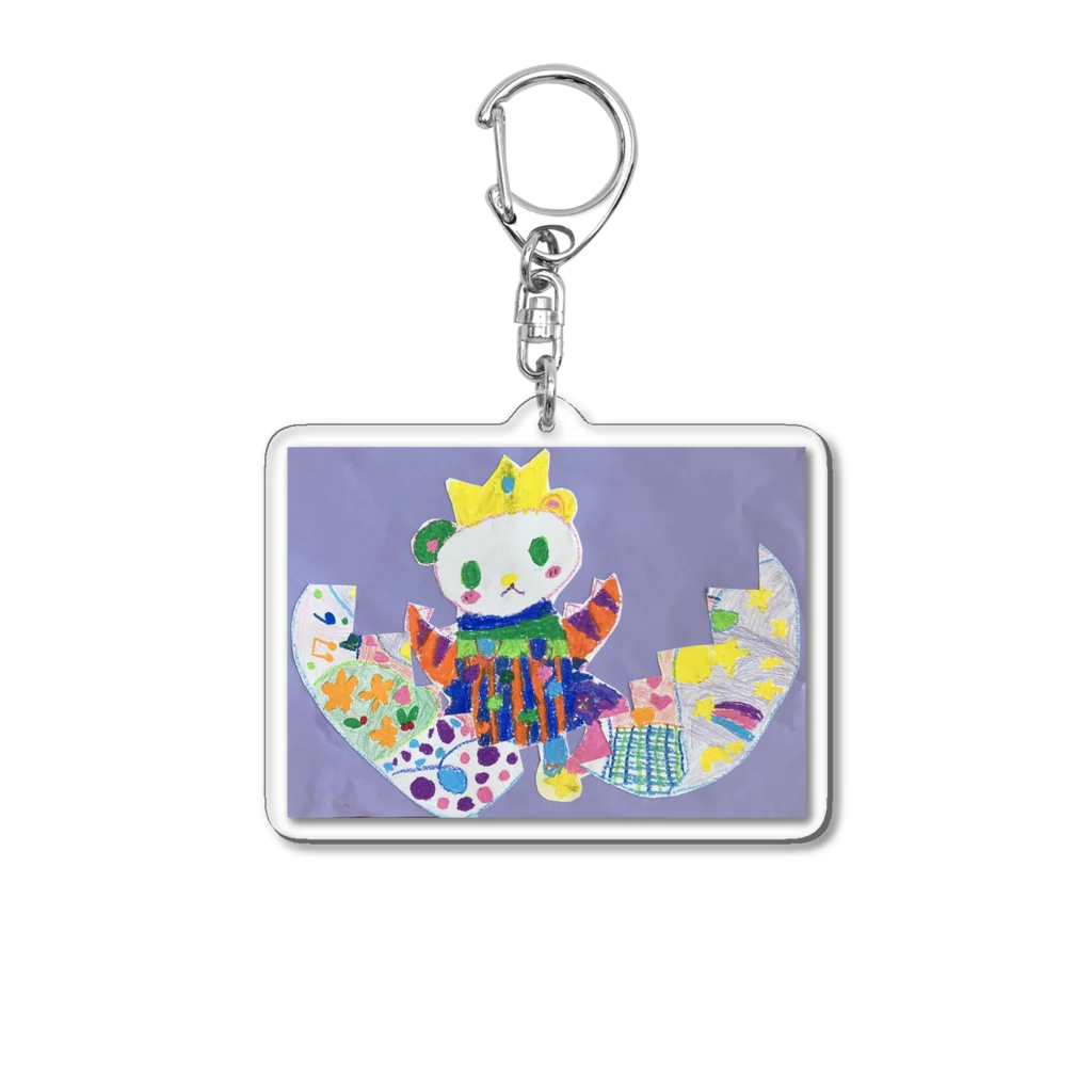 DEKO-BOKOの白ねこきつね Acrylic Key Chain