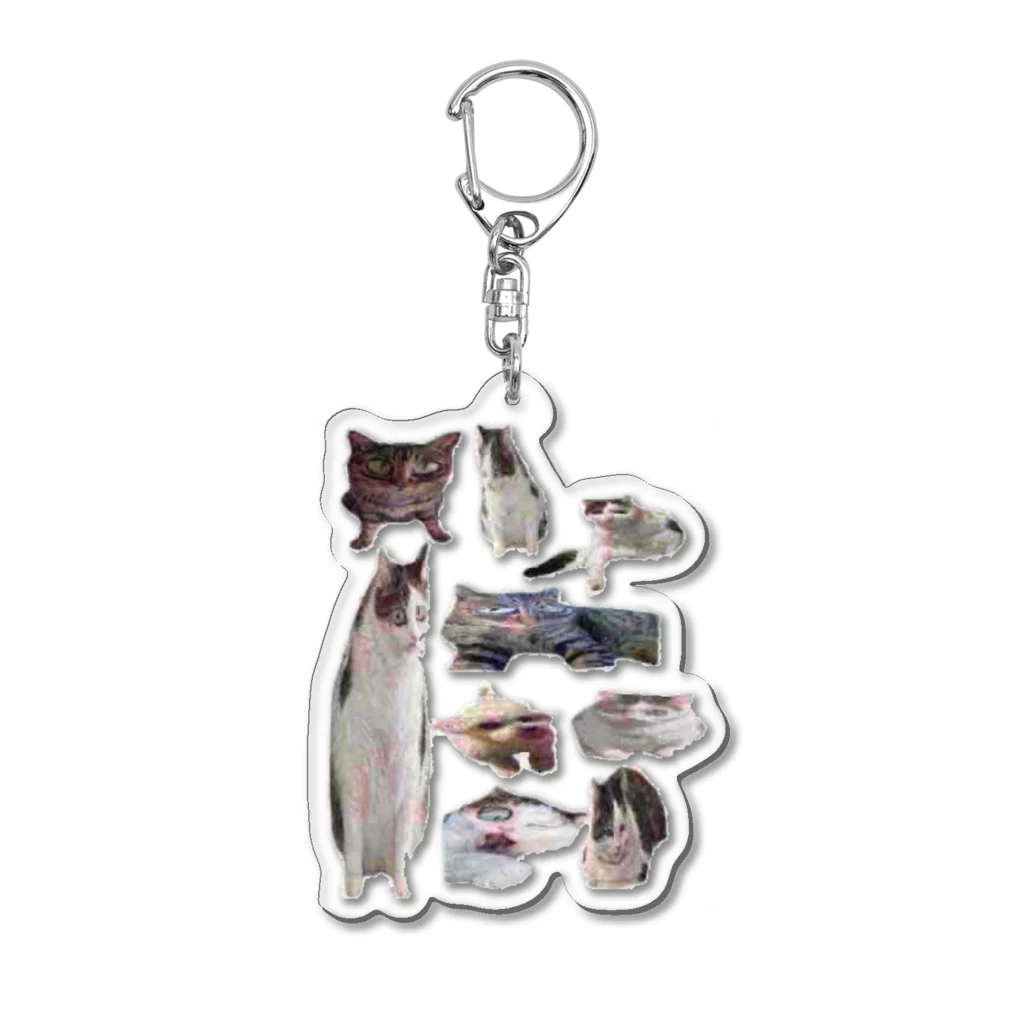 にゃんにゃんのねこいぬねこ Acrylic Key Chain