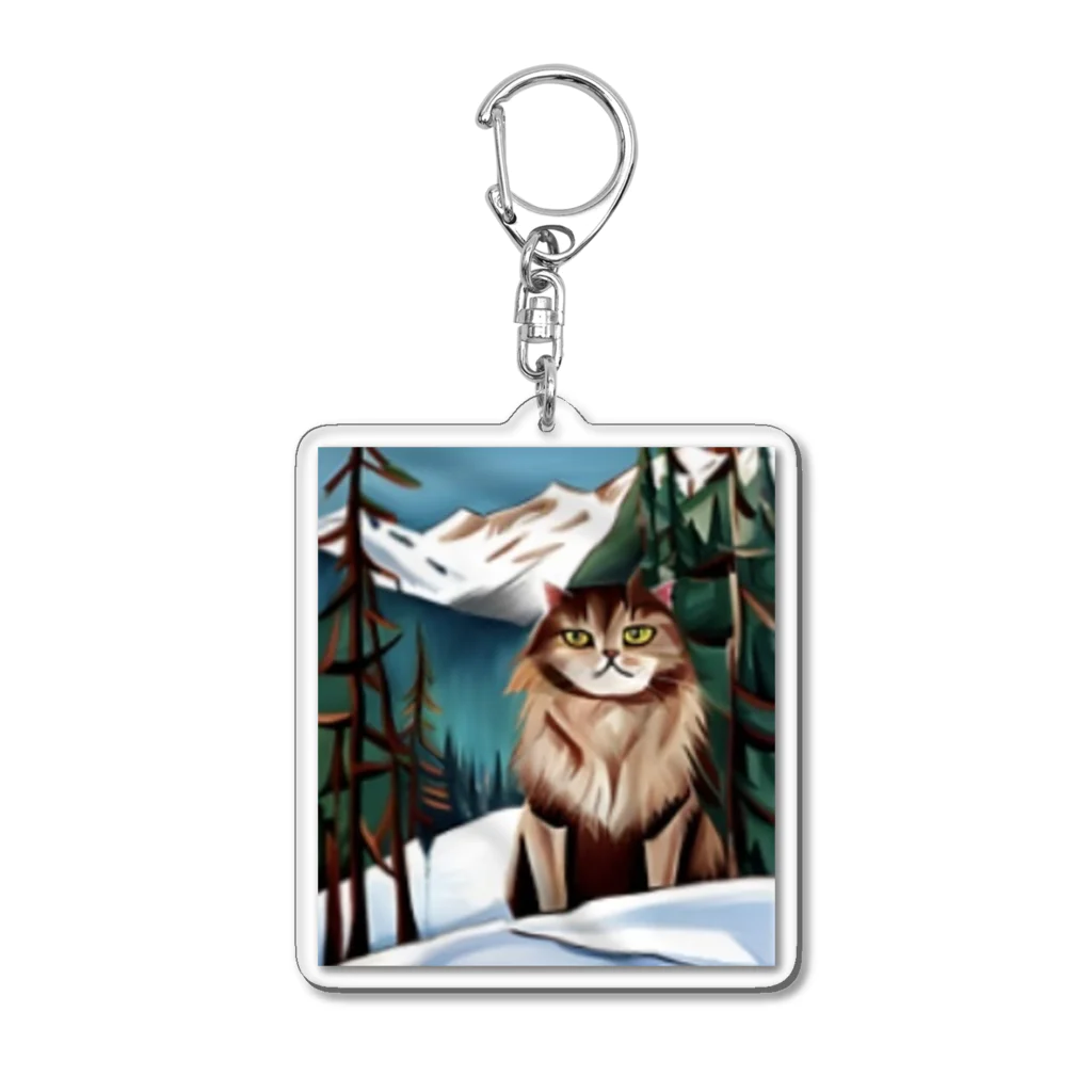 Ppit8のI live in Snow Mountain. Acrylic Key Chain