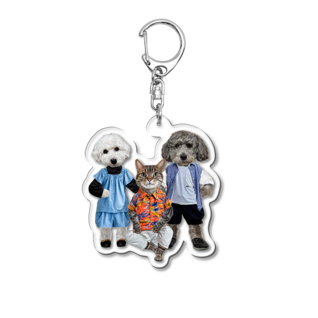 TRI-COMMA（トライカンマ）の愛犬コスチューム：レオココナッツ＠トイプー＆アメショー Acrylic Key Chain