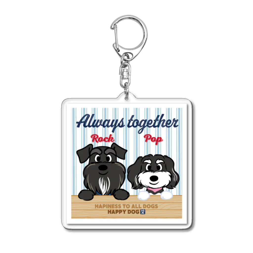 HAPPYDOG_FUKUINUのROCK&POP Acrylic Key Chain