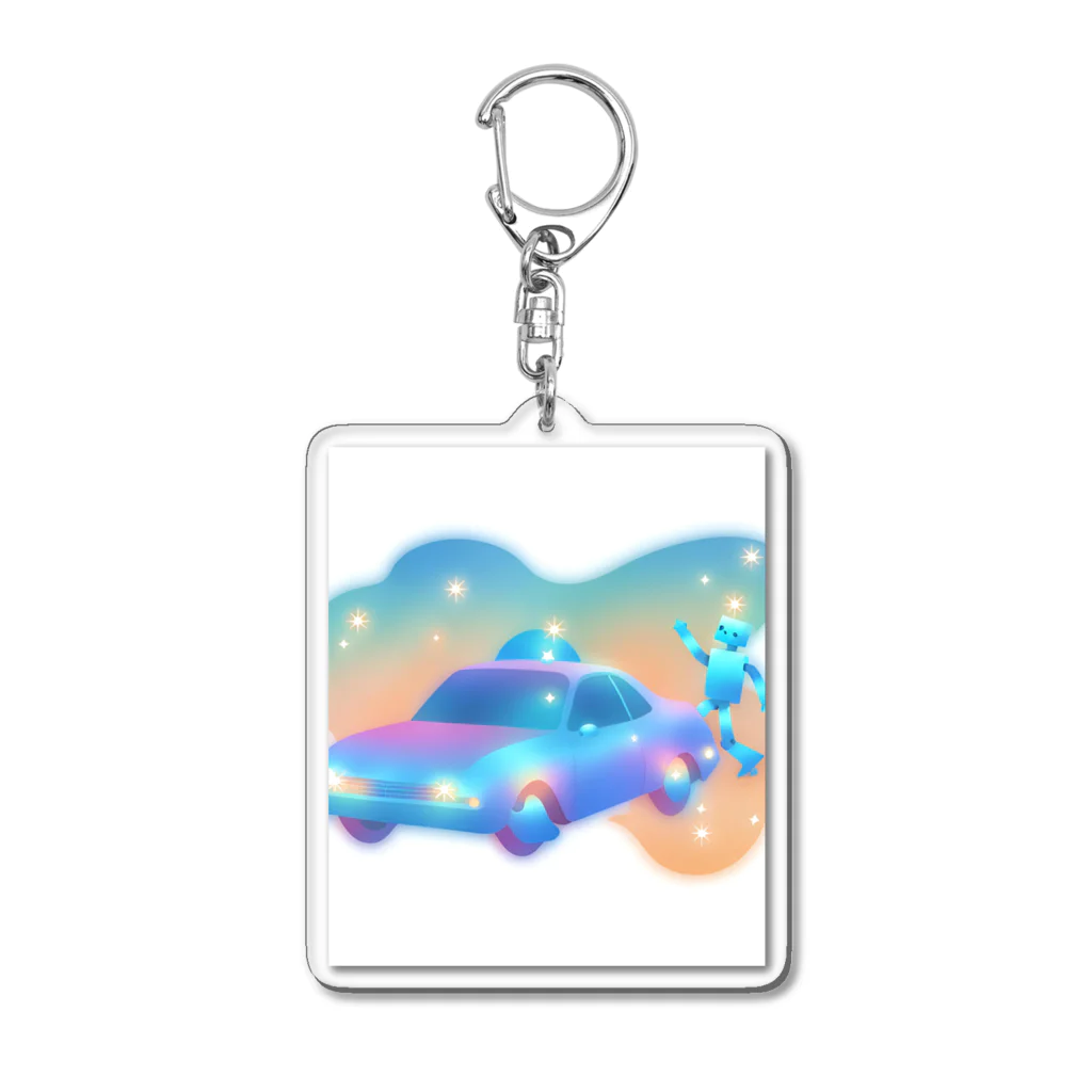 ro kuの未来のお散歩タイム Acrylic Key Chain