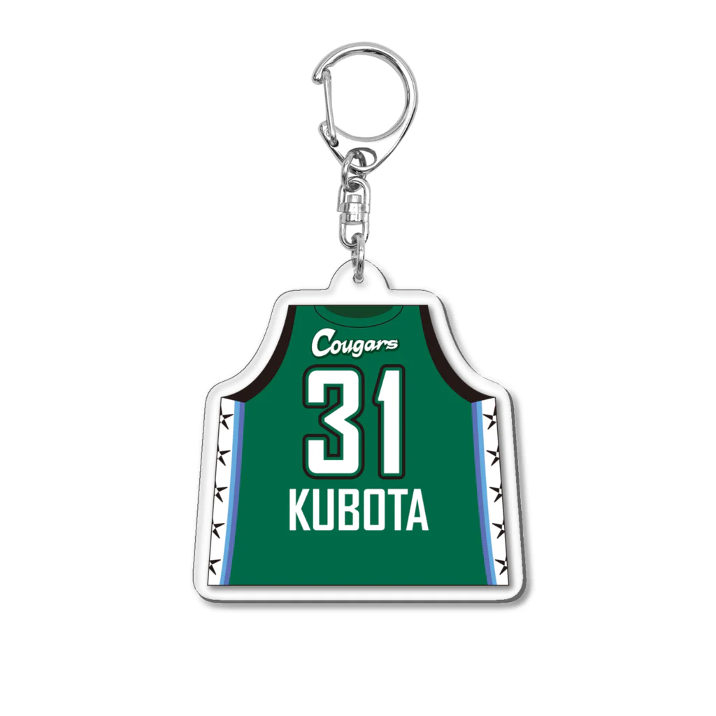 日立ハイテク クーガーズ🏀公式ショップの#31 窪田 真優：アクリルキーホルダー（ユニフォーム） Acrylic Key Chain
