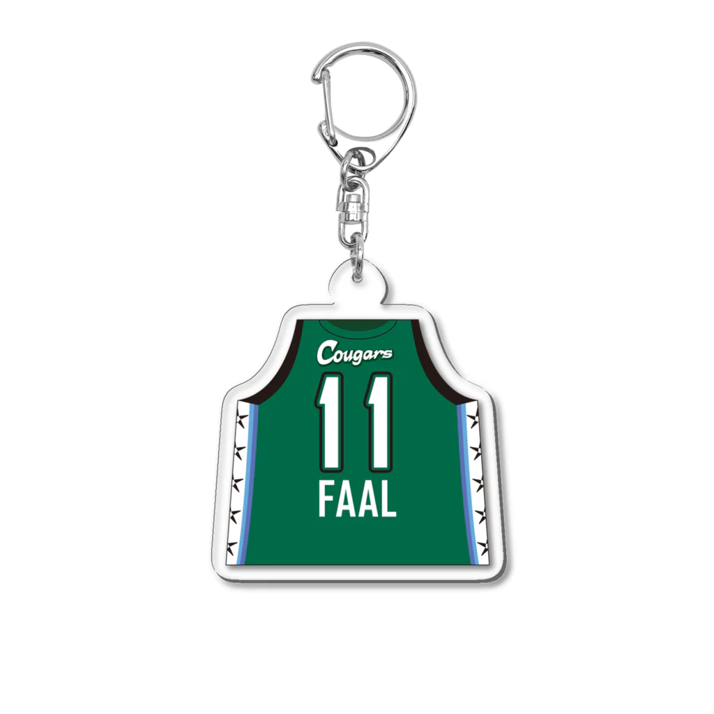 日立ハイテク クーガーズ🏀公式ショップの#11 ファール アミナタ：アクリルキーホルダー（ユニフォーム） Acrylic Key Chain