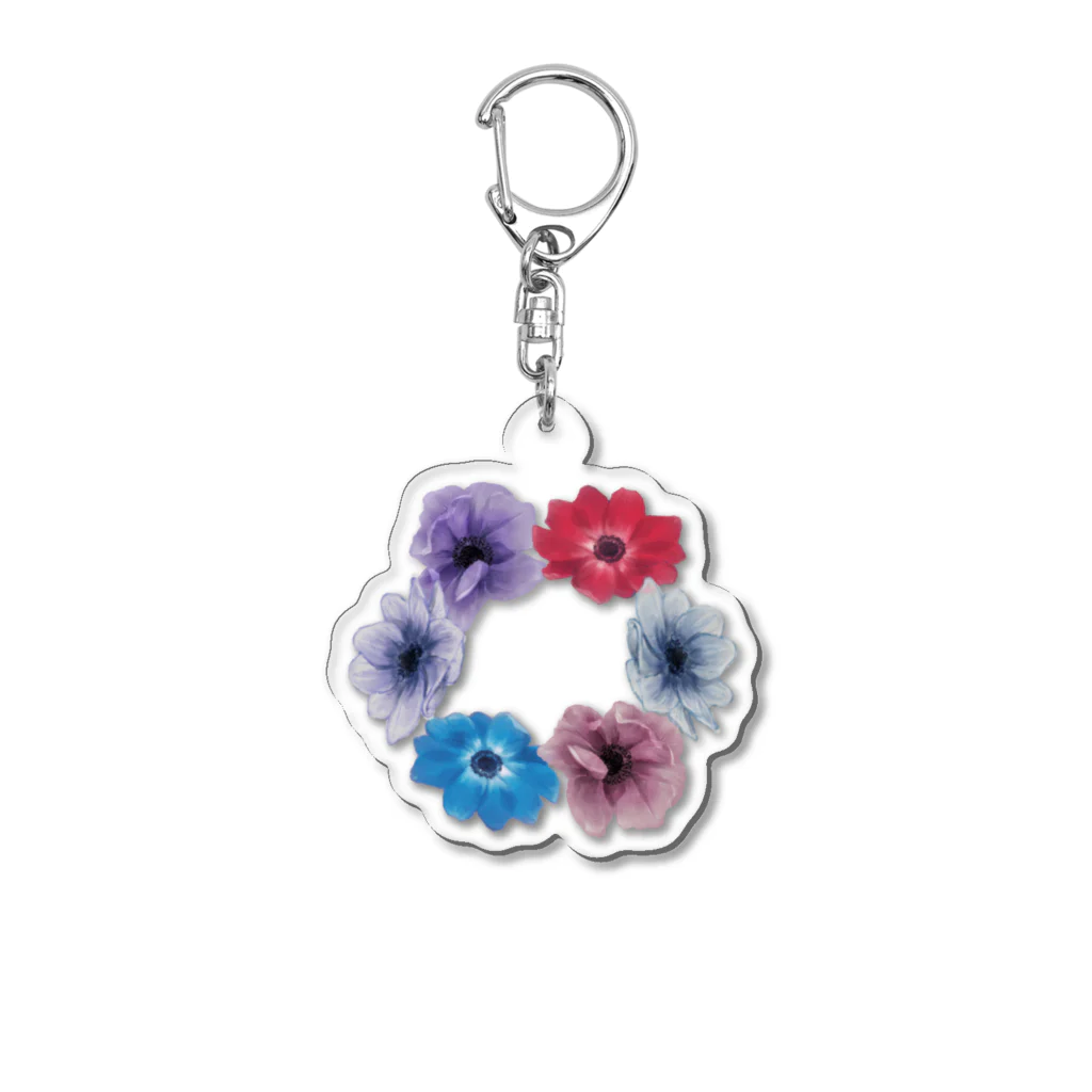 ヒイラギウズのAnemone-輪-colorful Acrylic Key Chain