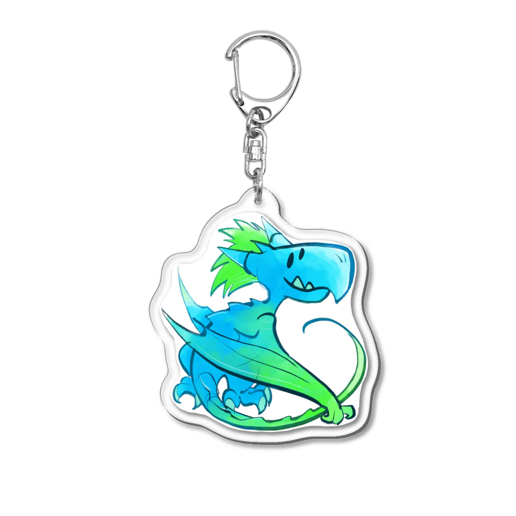 ハチノショップ　スズリ店のはりがねドラゴン Acrylic Key Chain