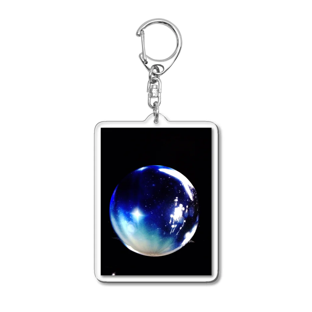 L'oiseau blueの惑星みたいなシャボン玉 Acrylic Key Chain