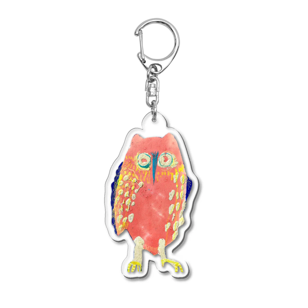 フクロウの住処　by atelier kinaのフクロウももちゃん Acrylic Key Chain