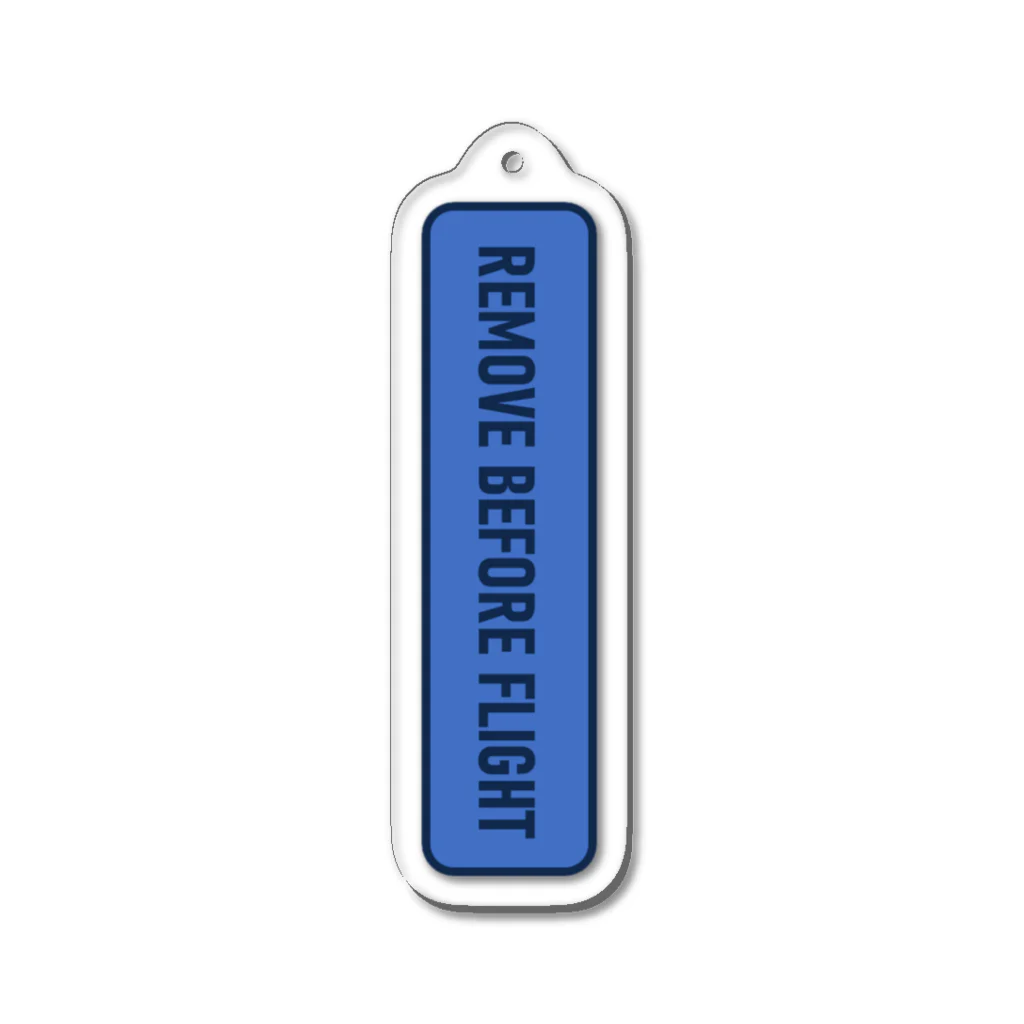 indigosuyaaaのREMOVE BEFORE FLIGHT（紺） Acrylic Key Chain