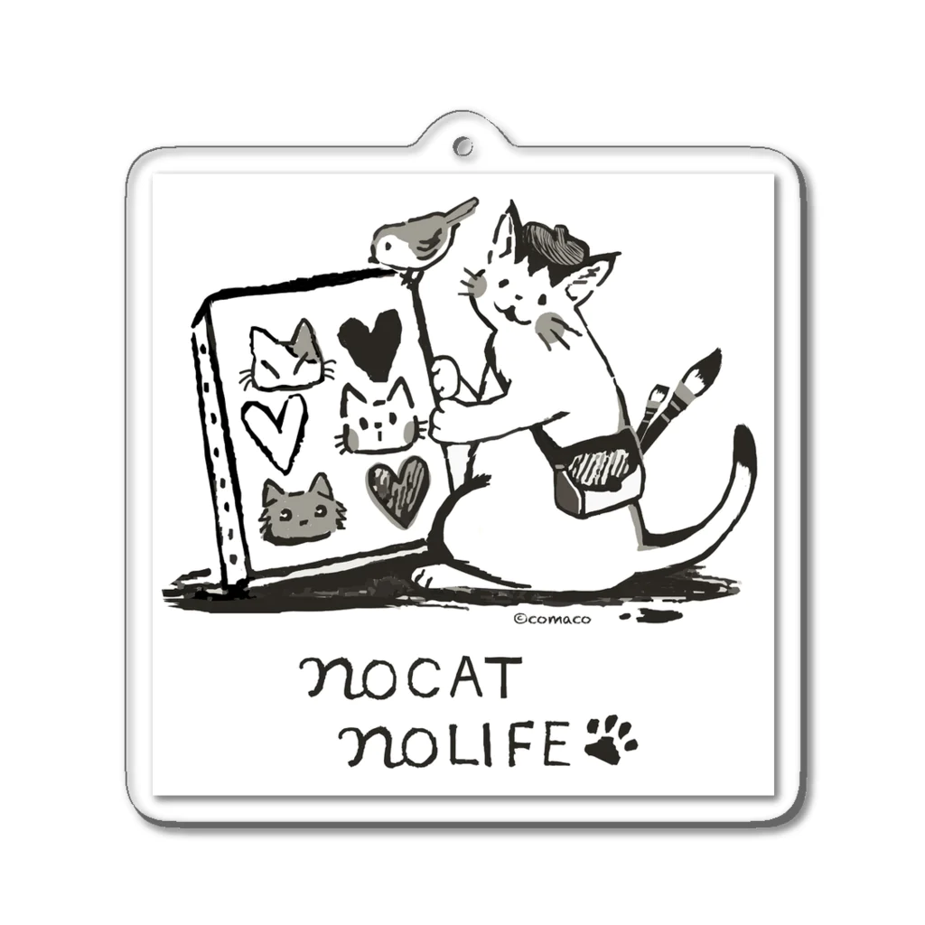 猫のグッズ屋 “ ねこつながり "のno CAT no LIFE Acrylic Key Chain