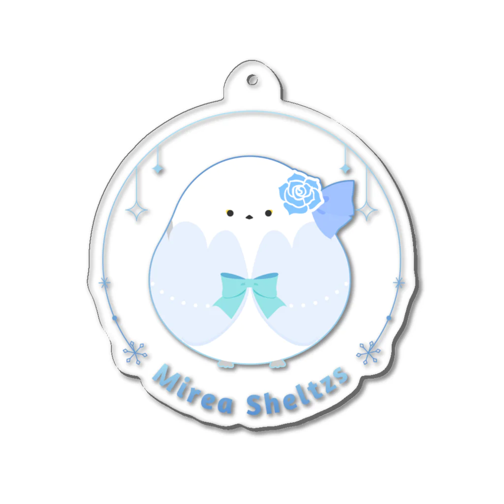 Mirea Sheltzs🕊𓈒𓏸❄白髪シマエナガVtuberのMirea Sheltzsシンボルロゴグッズ Acrylic Key Chain