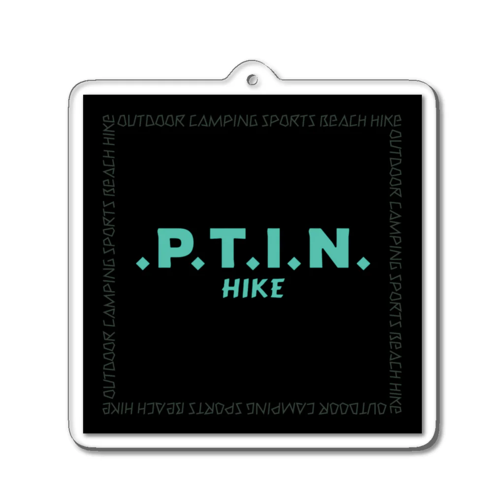 .P.T.I.N. HIKEの.P.T.I.N. HIKE - SQUARE LOGO BLACK アクリルキーホルダー