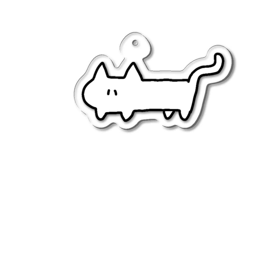 かしわのねこ（しろ） Acrylic Key Chain