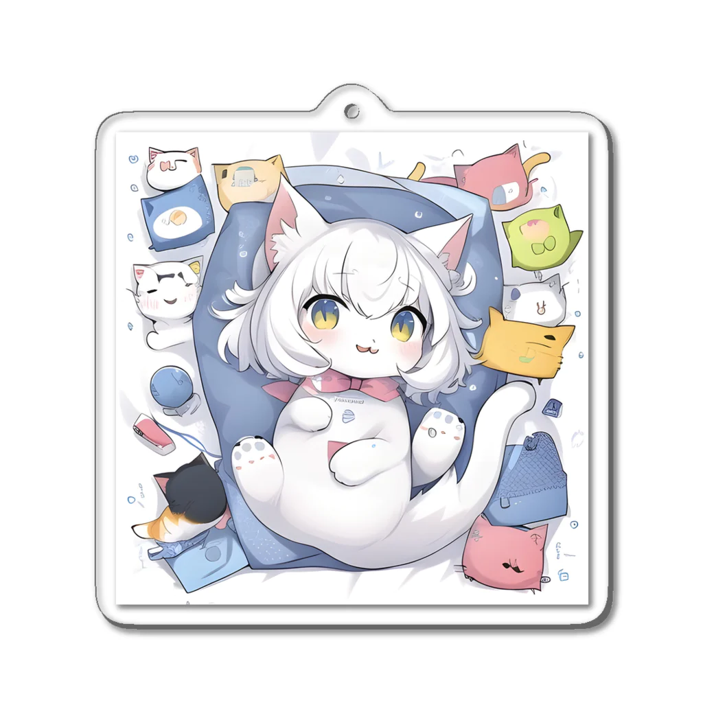 Moichi Designs Shop-2023の赤ちゃんネコタン Acrylic Key Chain